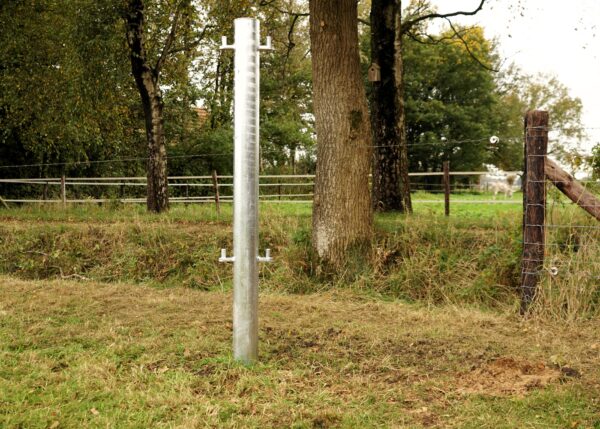 Gegalvaniseerde paal dubbele duimen 180 graden -01