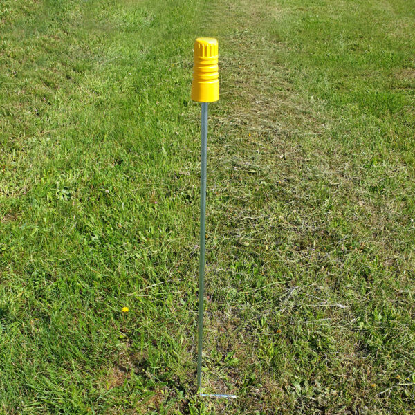 162-80127-10 Afrasteringspaal, 1 mtr incl voet. Top voorzien van M12 -03