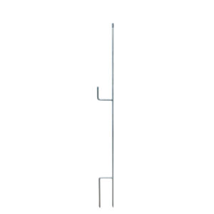 162-80129-10 Afrasteringspaal, 1,50 mtr incl. voet met zijarm. Arm en top voorzien van M12