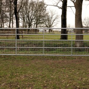 Weidepoort 5 spijlen half gaas 457 cm