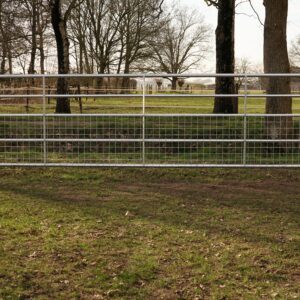 Weidepoort 5 spijlen half gaas 488 cm